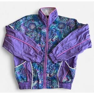 ACTIVE ELEMENTS Unisex S Windbreaker Nylon Multicolor 90s Style